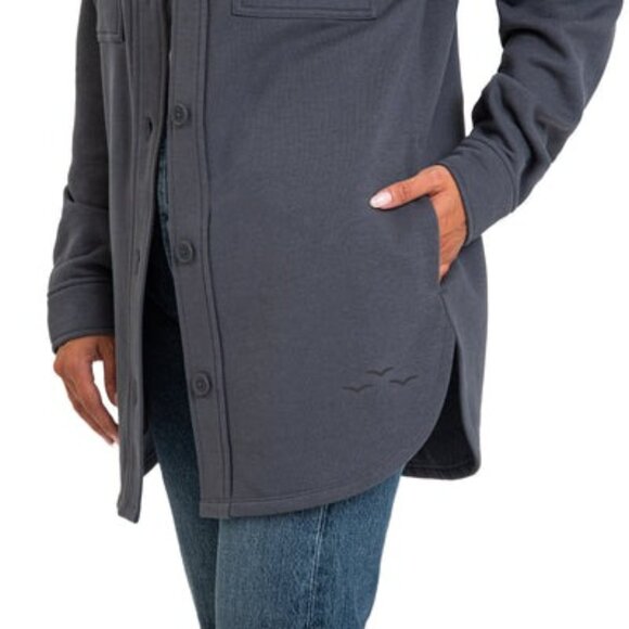 Lazypants LIKE NEW steel blue shacket small oversized sweater shacket - Picture 4 of 15